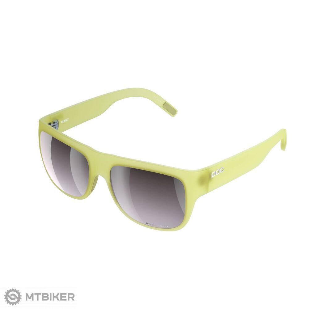 NEW POC Want Sunglasses Lemon Calcite Yellow Frame Violet Silver Lens